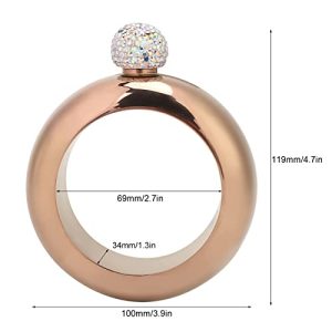 Crystal Lid Bracelet Hip Flask: Elegant Party Accessory