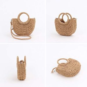 Mini Rattan Straw Crossbody Bag