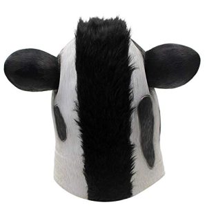Black Cow Head Mask for Adults