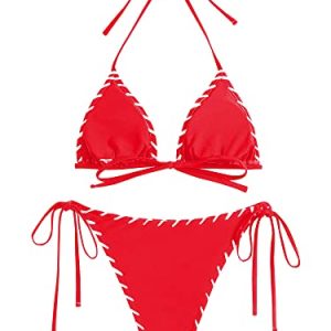ZAFUL Women's Twisted Trim Bikini Set