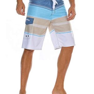unitop Men's Hawaiian Striped Board Trunks