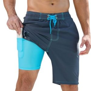 SILKWORLD Mens Compression Liner Swim Trunks