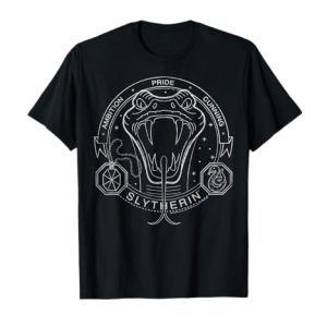 Slytherin Line Art Snake Symbol T-Shirt: Harry Potter Fashion