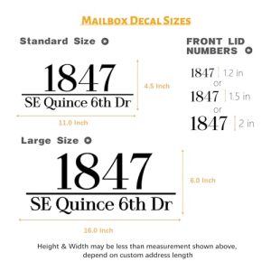 Reflective Vinyl Mailbox Address Decal – Custom House Numbers