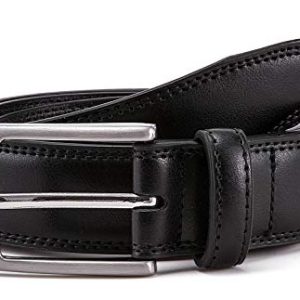 MILORDE Black Leather Belt