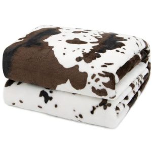 Cow Print Fleece Blanket: Quirky and Cozy Gift Idea