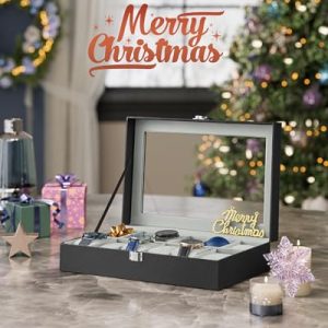 SONGMICS 12-Slot Watch Box: Elegant Christmas Gift
