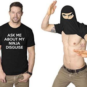 Crazy Dog Ninja Disguise T-Shirt for Men