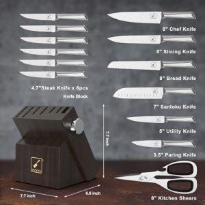Imarku 14pcs Japanese Knife Set: Precision Kitchen Ensemble
