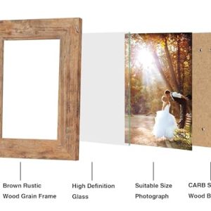Rustic Brown 5×7 Picture Frame Set: Pack of 4