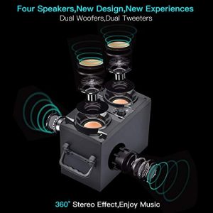 60W Portable Bluetooth Speaker with Double Subwoofer