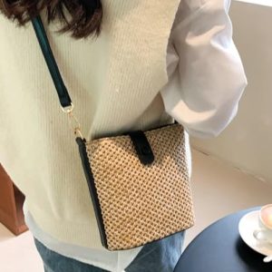 2024 Rattan Straw Beach Bag