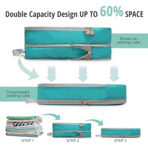6-Piece Compression Packing Cubes Set: Ideal Travel Gift