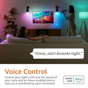 Amazon Basics Multicolor Smart LED Bulbs 4-Pack