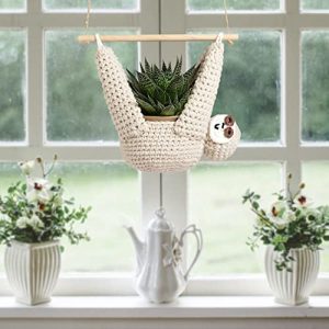 Evbopa Sloth Plant Hanger for Succulent Pot