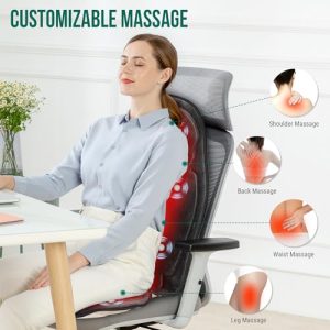 Snailax Vibration Back Massager with Heat – 6 Motors