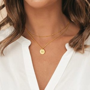 Vjoypro Gold Initial Layering Y-Necklaces: Trendy Gift for Women