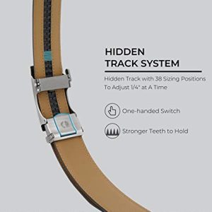 CHAOREN Men’s Micro Adjustable Leather Ratchet Belt