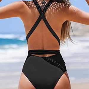 CUPSHE Women’s Sexy Deep V Neck One Piece Swimsuit