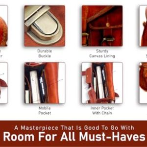 Firu-Handmade Vintage Leather Crossbody Bag: Stylish Gift for Her