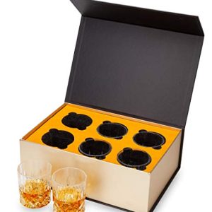 KANARS Whiskey Glasses Set of 6 – Elegant Gift Box