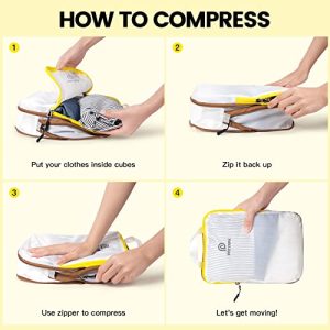 PFEYRPK Compression Packing Cubes Set: Ultimate Travel Organization