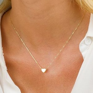 Ieftop Gold Heart Necklace: Personalized Gift for Women