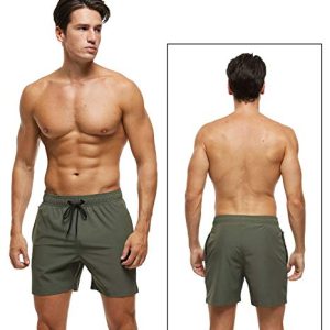 Tyhengta Men's Quick Dry Swim Trunks - Zipper Pockets