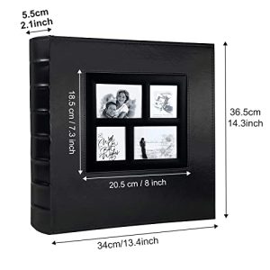 Black 600-Photo Album 4×6: Large Capacity Family Photo Album