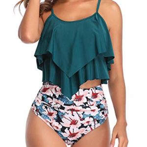 American Trends Flounce Tankini Set