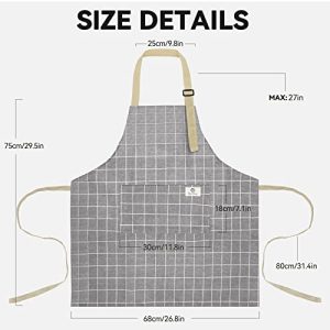 Riqiaqia 2 Pieces Aprons, Waterproof Kitchen Cooking Aprons