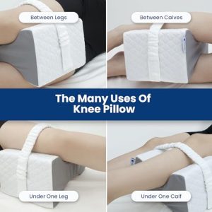 Kehangte Knee Pillow for Side Sleepers, Memory Foam Leg Pillow for Side Sleeping