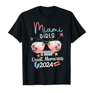 Miami 2024 Weekend Party T-Shirt Girls Trip Sunglasses