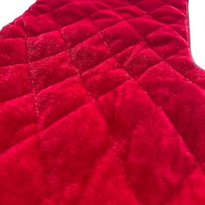 Personalized Red Velvet Quilted Christmas Stocking
