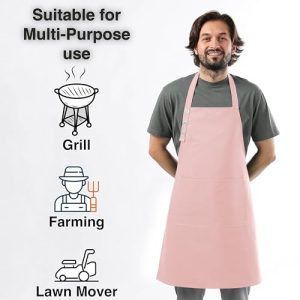 TOSHE Kitchen Apron Waterdrop Resistant