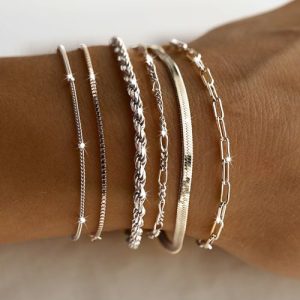 DEARMAY Silver Bracelets Set: Stylish Gift for Women