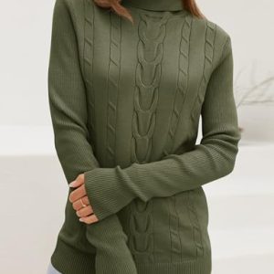 LEANI Turtleneck Cable Knit Sweater: Cozy Fashion Gift