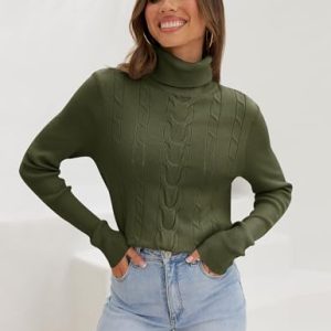 LEANI Turtleneck Cable Knit Sweater: Cozy Fashion Gift