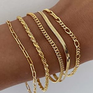 DEARMAY Gold Bracelets Set: Trendy Gift for Women