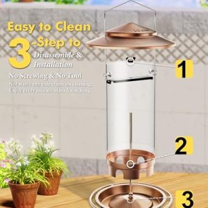 iBorn Large Hanging Bird Feeder for Cardinals