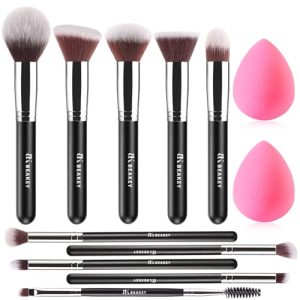 BEAKEY Makeup Brushes Set with Blender Sponges