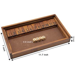 Juegoal Shut The Box Wooden Game