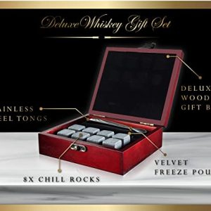 Quiseen Gift Set of 8 Whiskey Chilling Stones