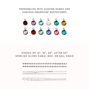 Personalized Hammered Charm Necklace - Custom Gift for Her