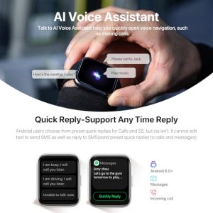 Advanced Smart Watch: Call Functions and AI Voice Assistance