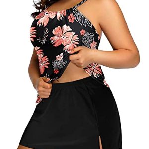 Plus Size Tankini with Skirt: Tummy Control Swimsuit
