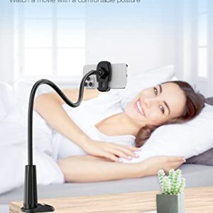 Tryone Gooseneck Phone Holder Stand: Flexible Bed Mount