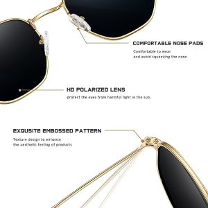 Polarized Trendy Square Sunglasses with UV Protection