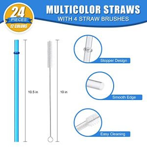 Reusable Tritan Hard Plastic Straws Set: Eco-Friendly Gift