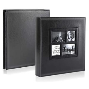 Black 500-Pocket Photo Album: Capturing Endless Memories